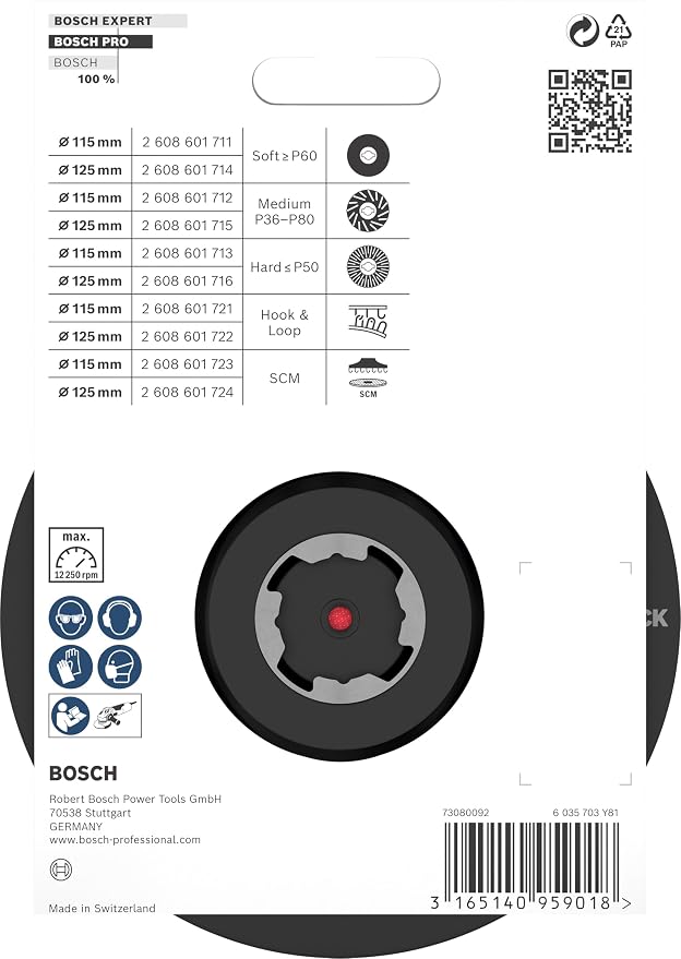 Accessories Professional Destek Tabağı (cırt cırtlı, X-LOCK, Ø125 mm) - Görsel 3