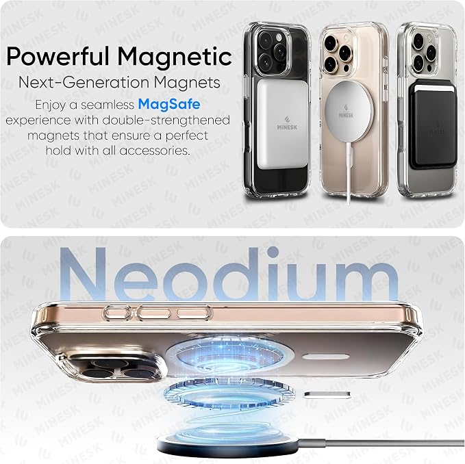 iPhone 16 Pro Max için Origin Serisi Magsafe ile Uyumlu Crystal Clear Super Şeffaf Materyal ve Yeni Nesil Manyetik Çember (16 Pro Max) - Görsel 3