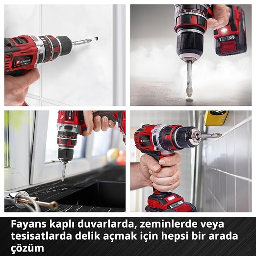 Einhell S-CASE 10 Parça Karbür Fayans Matkap Ucu Seti (Takım Çeliğinden Üretilmiştir, Özel Taşlanmış Karbür Plaka, Merkezleme Ucu, Çift Helis, E 6.3 Sap, Saklama Kutusu Dahil) - 49051410 - Görsel 4