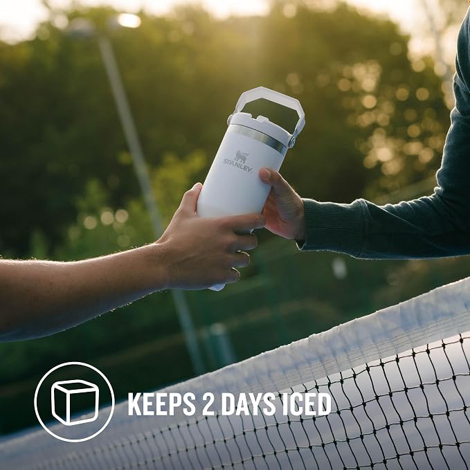 IceFlow Flip Straw Tumbler Pipetli Termos Su Şişesi 0.89 Litre - Frost | Paslanmaz Çelik - Görsel 2