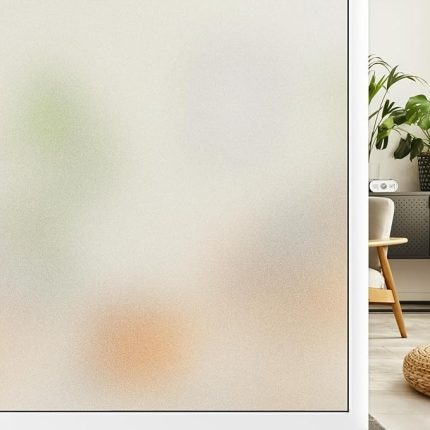 Pencere Gizlilik Filmi, Statik Yapışan Pencere Filmi, Opak UV Engelleyici Vinil Pencere Filmi, Cam Kapı Banyo Ofis Oturma Odası için 17,4 x 78,1 cm | Cam Görünümü Opak, Elektrostatik Tutkalsız, Anti-UV, Yeniden Kullanılabilir, Araçlar Dahil, Ev, Yatak Odası ve Ofis için