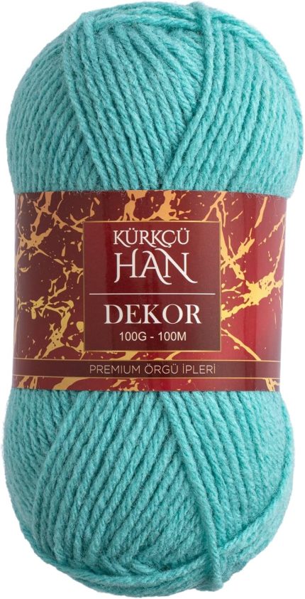 Han Dekor 100gr 100m El Örgü İpi Aqua Mavi