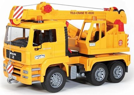 - Man Vinçli Kamyon Ölçekli Model, Sarı | 1:16 ölçekli, devirme kabini, Almanya'da üretilmiştir, 4 yıldan itibaren