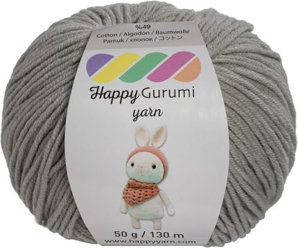 Gurumi Amigurumi Örgü İpi 50gr 130mt Açık Gri
