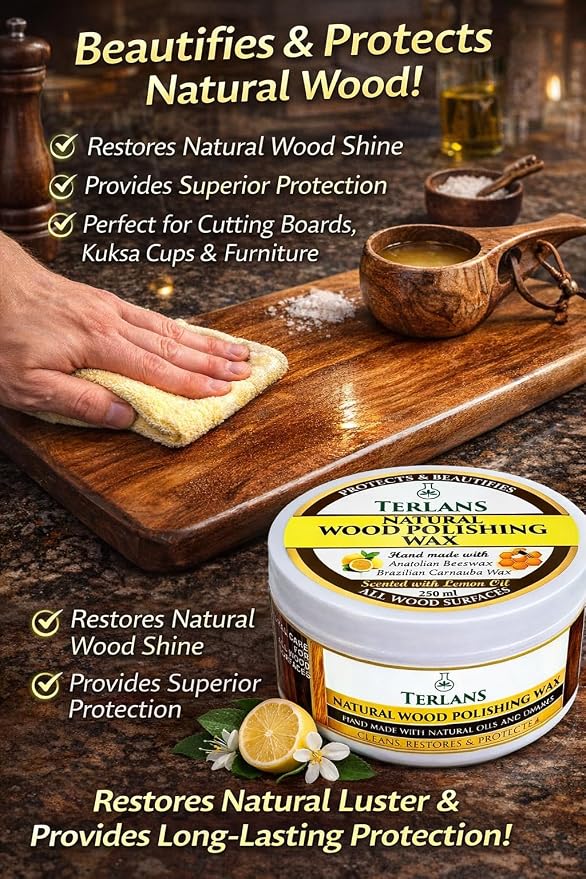 Doğal Ahşap Koruyucu Parlatıcı Vaks 250 ml Üstün Koruma + Mikrofiber Bez - Görsel 3