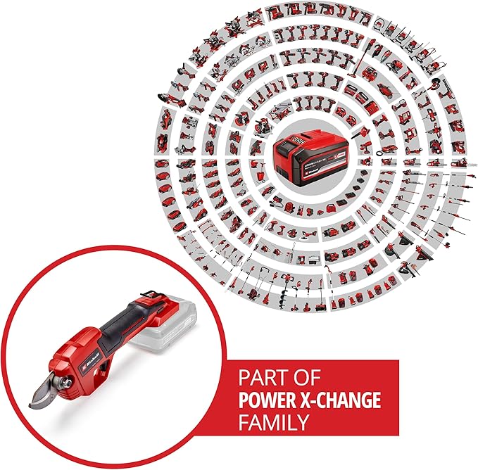 Akülü budama makası GE-LS 18 Li-Solo Power X-Change (18 V, Li-Ion, 28 mm'ye kadar dal kalınlığı, baypas bıçakları, emniyet şalteri, yumuşak sap, akü ve şarj cihazı dahil değildir) - Görsel 2