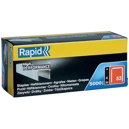 Zımba teli Tip 53, 4 mm zımba, 5.000 adet büyük paket, ahşap ve kumaşlar için ince tel kıskaçlar