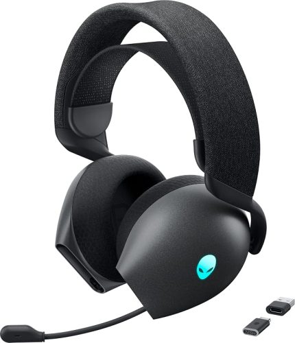 Üç Modlu Kablosuz Oyuncu Kulaklığı AW725H – Siyah – 545-BBFW Dolby Atmos, AI gürültü bastırma, AlienFX-RGB, Tri-Mode bağlantısı, 55 saat pil ömrü Dark Side of the Moon