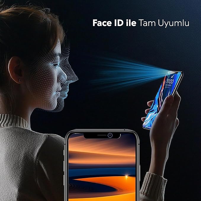 iPhone 16 Pro İle Uyumlu Hayalet Ekran Koruyucu Ultra Şeffaf Yandan Görünmeyen Gizli Full Korumalı Temperli Kırılmaz Cam Koruma - Görsel 3