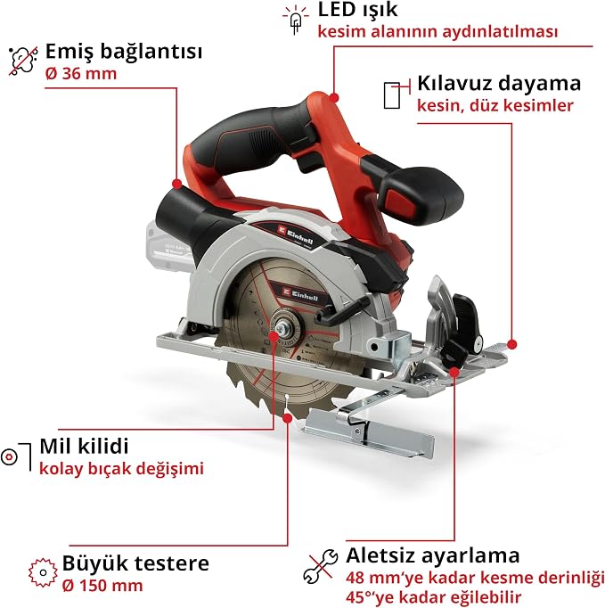 Akülü Daire Testere TE-CS 18/150 Li-Solo 4331220 - Görsel 3