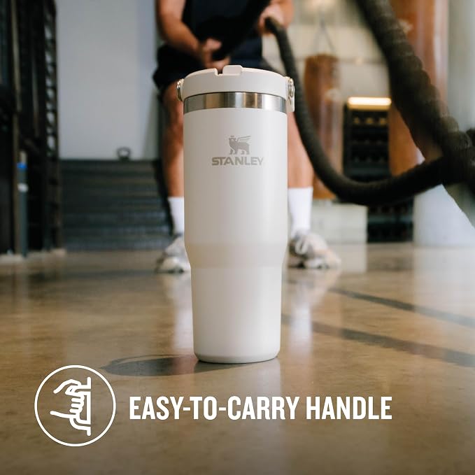 IceFlow Flip Straw Tumbler Pipetli Termos Su Şişesi 0.89 Litre - Frost | Paslanmaz Çelik - Görsel 3