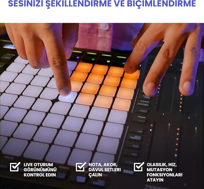 Professional APC64 USB MIDI Pad Kontrolör - Görsel 4