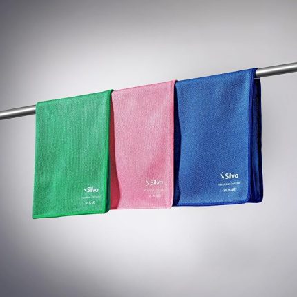 Mikrofiber Cam Bezi Üçlü Set 40x40 cm - Hav ve İz Bırakmayan Cam Silme Bezi, Deterjansız Sadece Suyla Temizlik, Ayna Ekran Çelik ve Oto Camı İçin, Yeşil Mavi Pembe