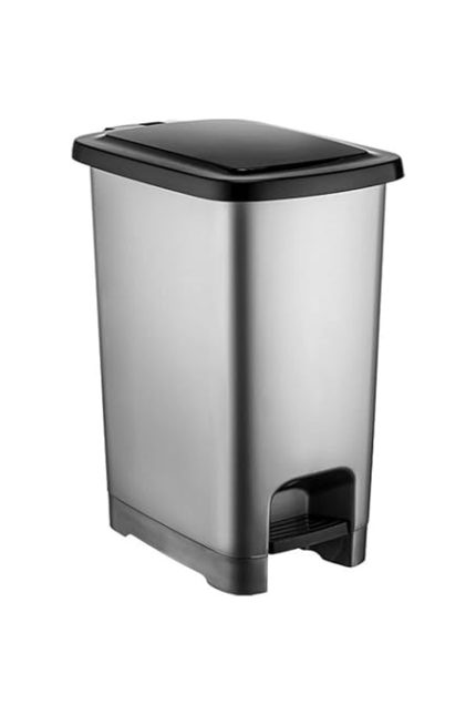 L Slim Pedallı Çöp Kovası, Dar Alanlara Uygun İnce Tasarım Çöp Kutusu, Kapaklı Plastik Atık Kovası, Mutfak Banyo Ofis Kullanımı