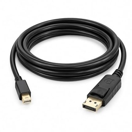 PX-4315 Mini DisplayPort to DisplayPort Kablo, 1.8 Metre 4K Görüntü Kablosu, Mini DP Erkek to DP Erkek Monitör Bağlantı Kablosu, MacBook Laptop PC Ekran Kartı İçin Tek Yönlü