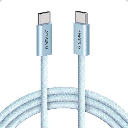 Zolo 240W USB-C - USB-C Hızlı Şarj Kablo, 1 Metre, Örgü Yapılı, Mavi - A8060