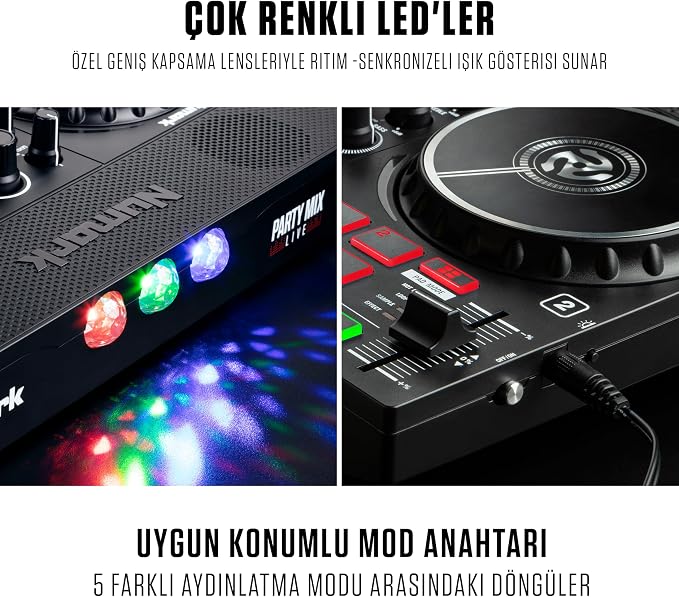 Party Mix Live Işıklı Hoparlörlü DJ Kontrolör - Görsel 4