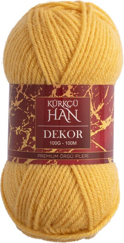 Han Dekor 100gr 100m El Örgü İpi Açık Altın