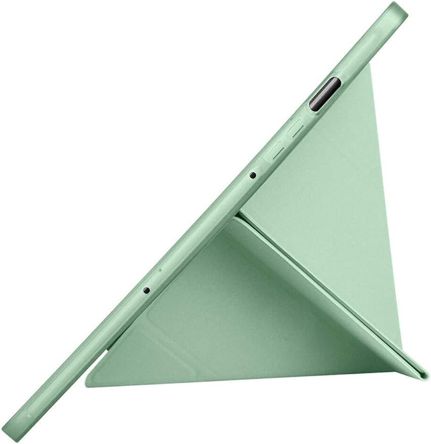 Tab S9 FE 10,9 SM-510 SM-710 Kılıf Tri Folding Kalem Bölmeli Standlı Kabak (Açık Yeşil) - Görsel 5