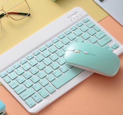 Onezero Kablosuz RGB Klavye ve Mouse Seti – Bluetooth, Şarjlı, 10m Bağlantı Mesafesi, 3 Parlaklık Seviyesi, Çoklu Platform Uyumluluğu Ergonomik Tasarım, RGB Aydınlatma ZR20KM (Yeşil)