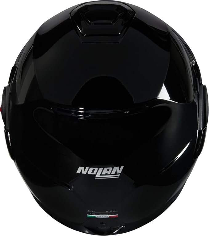 N120-1 Classico Çenesi Arkaya Açılan Motosiklet Kaskı Parlak Siyah 301 XL - Görsel 2