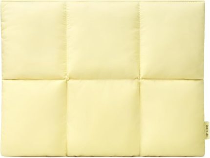 Puffy 13/14 inç taşınabilir kılıf, yastıklı yastıklı kılıf, MacBook Air M5 A3449, MacBook Pro 14 M5 Pro/MAX A3426 A3427, MacBook Neo A18, sarı tereyağı
