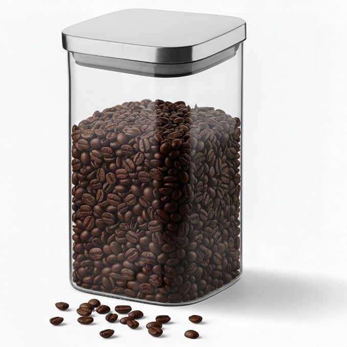 1100ml Sızdırmaz Vakumlu Metal Kapaklı Borosilikat Cam Kavanoz – Hava Geçirmez & Dayanıklı Gıda Saklama Kabı (10cm x 17cm) - Görsel 2