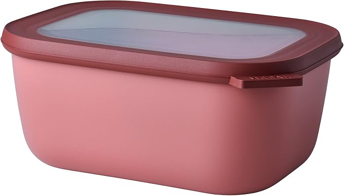 - Multi Bowl Cirqula Rectangular - Kapaklı Saklama Kabı - Buzdolabı için hava geçirmez saklama kutusu ve mikrodalga fırın kabı olarak uygundur - 1500 ml - Vivid Leylak