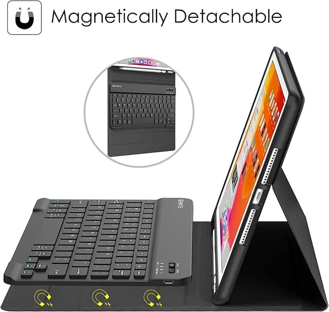 Samsung Galaxy Tab A9 Plus 11inç X210 X215 X216 ile uyumlu Kılıf Kablosuz Klavyeli Case Mobax - Görsel 3
