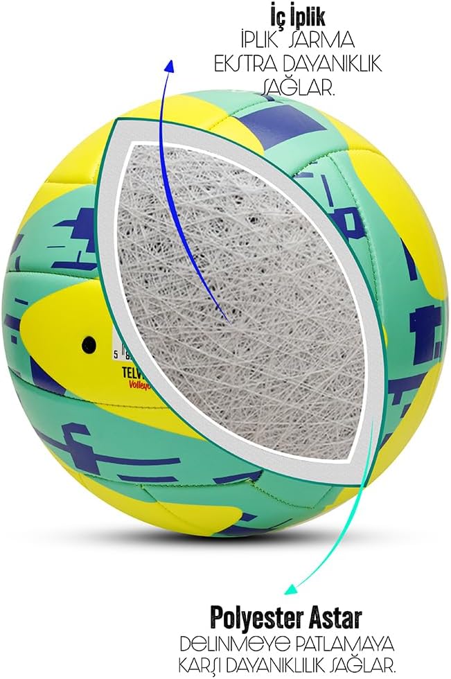 Voleybol Topu 5 Numrara Yumuşak Dokulu Soft Touch 270 gr. Telvesse VT-800 Trick Pompa Hediyeli Semi-Pro İç-Dış Mekan Soft Touch - Görsel 5