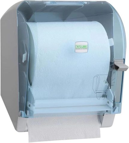 K8T Levercut Manuel Kollu Hareketli Rulo Kağıt Havlu Dispenseri Makinesi - Transparan Mavi,929