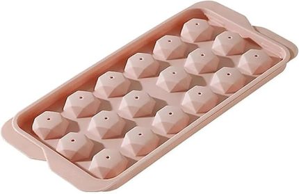 Elmas, Kristal Şekilli Buz Kalıbı, 18 Bölmeli, Farklı Renk ve Adetlerde (1, Pembe)