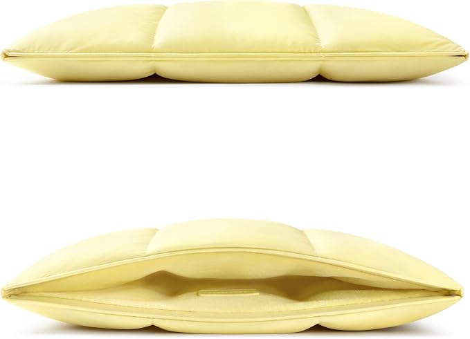 Puffy 13/14 inç taşınabilir kılıf, yastıklı yastıklı kılıf, MacBook Air M5 A3449, MacBook Pro 14 M5 Pro/MAX A3426 A3427, MacBook Neo A18, sarı tereyağı - Görsel 4