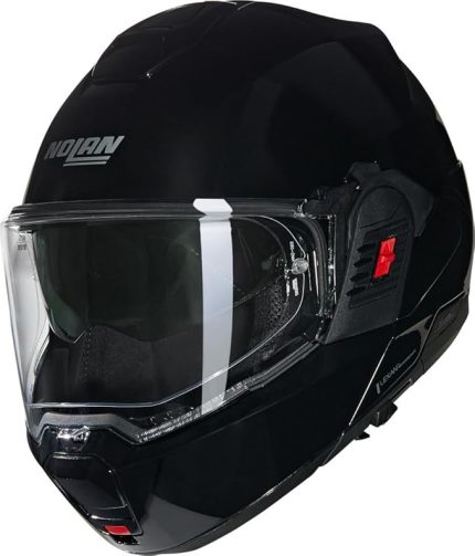 N120-1 Classico Çenesi Arkaya Açılan Motosiklet Kaskı Parlak Siyah 301 XL