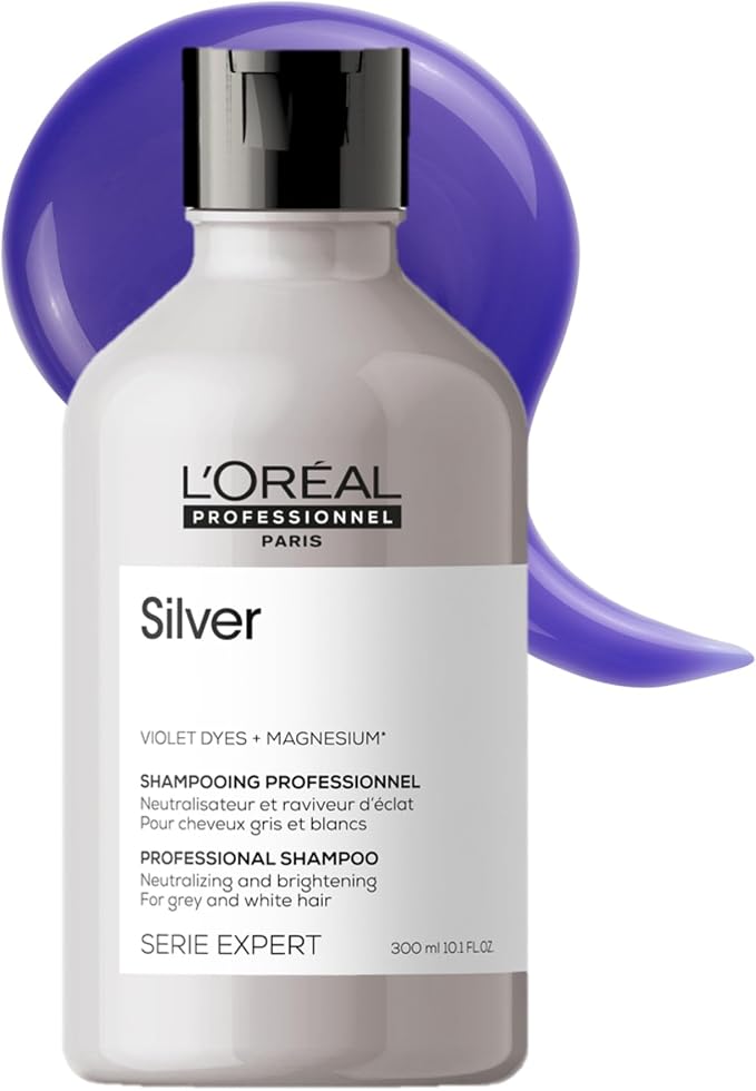 Professionnel Paris Serie Expert Silver Çok Açık Sarı, Gri ve Beyaz Saçlar için Renk Dengeleyici Mor Şampuanı 300 ml