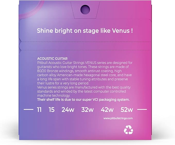 Venüs Akustik Gitar Teli Extra Light VAG 11-52 EL - Görsel 3