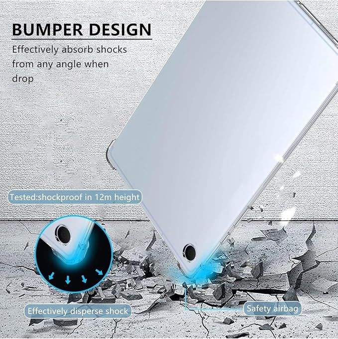 Galaxy Tab A11+ Plus Şeffaf Kılıf Silikon Tablet Kılıfı Ultra İnce Buzlu Şeffaf Kılıf (Galaxy Tab A11+ Plus) - Görsel 2